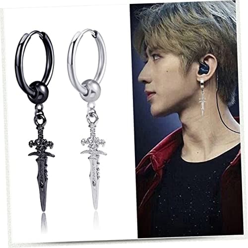 CALLARON Pendentif d'Oreille Boucle d'Oreille Homme - Personnalité & Couple - 8 Pièces - Flèche Bruyante