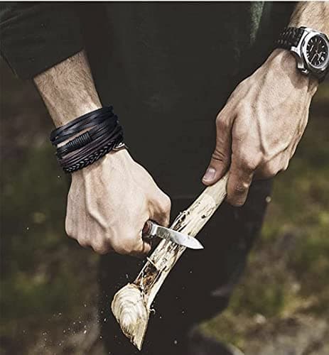 Adramata Bracelets en Cuir Tressé pour Hommes et Femmespunk Gotha Cool Recyclés 24 Pièces Standard 100