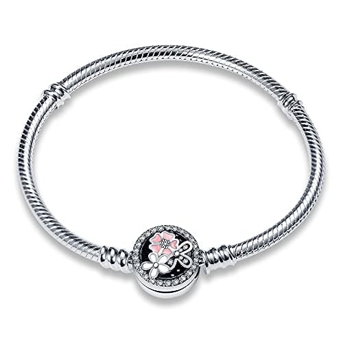 Bracelet en argent sterling 925 femme avec fermoir coeur Saint Valentin CMB051 — CMB059