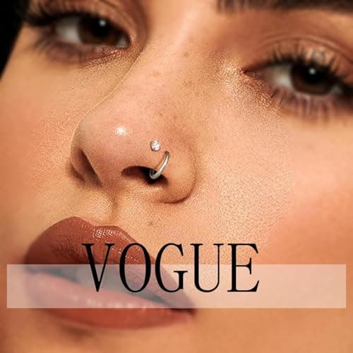 Algogue Lot de 10 piercings de nez dorés - Piercings pour nez - Homme et femme - Mode de vie urbain - Qualité supérieure