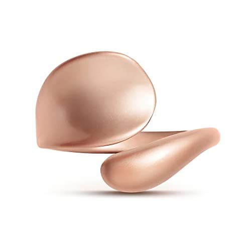 Linawe Bague Reglable Or Rose pour Femme | Rozelle Or Rose Rose | Accessoires & Bijoux Femmes — Bague en or rose mat