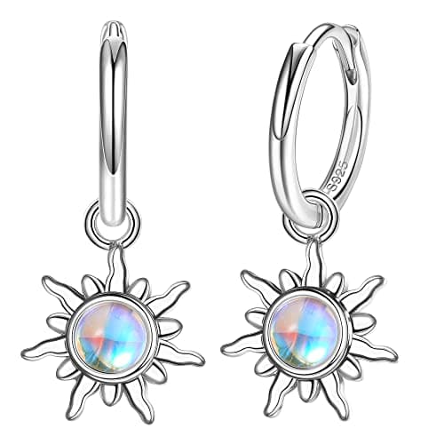 Adramata Boucles d'Oreilles en Pierre de Lune Argent Sterling 925 pour Femme Soleil Fantaisie
Adramata Boucles d'Oreille