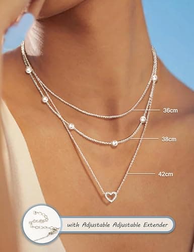 Adramata Collier Femmes Acier Inoxydable Réglable Coeur Pendentif Or Plaqué 14K Bijouxavec Boîte Éco-Conçue - Mode & Lux