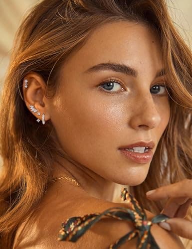 Adramata Boucles d'Oreilles Femme Acier Inoxydable hypoallergéniques Piercings Cartilage Tragus Helix Trendy Recycled Ar