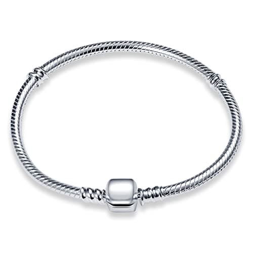 Bracelet Pandora Femme Charmes Coeur Ortie Argent 925 Cadeau Noël Anniversaire Mères — CMB060