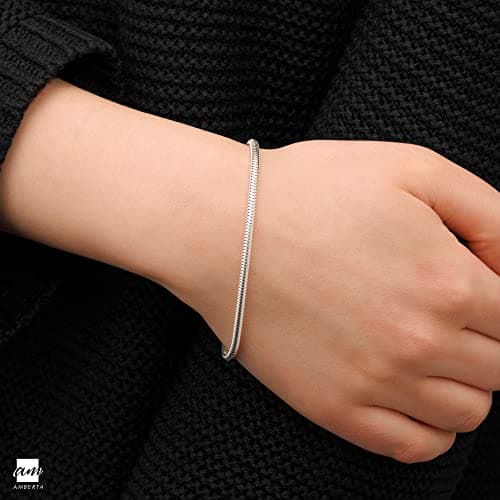Amberta Bijou Bracelet à Breloques en Or Fleuri pour Femme 925 Sterling