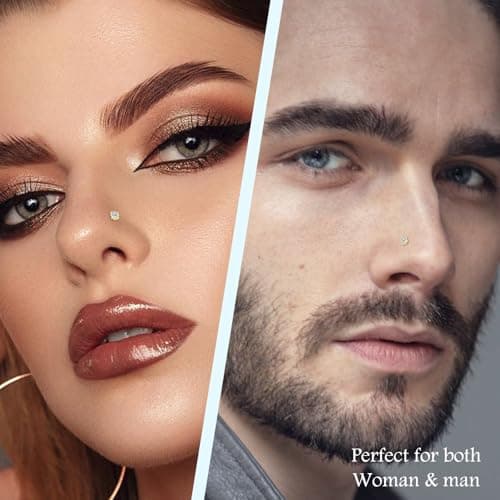 AceFun piercing nez connecteur boulon CZ diamant forme L pour femmes hommes 20G 22G 8 pièces