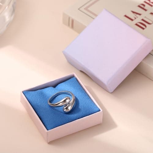 Bague en argent 925 Chunky pour femmes - Régulables et ouvertes