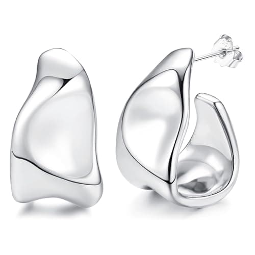 Adramata Boucles d'Oreilles Or Femme Grosses Boucles d'Oreille Argent 925 Plaquées Or 14 Carats Recycled Standard 100
Ad — Argent