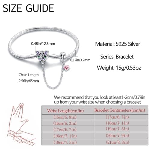 QIKAOLA S925 Bracelets en argent pour Pandora, destinés aux femmes - Étincelants et Durables, Motifs Décoratifs Élégants