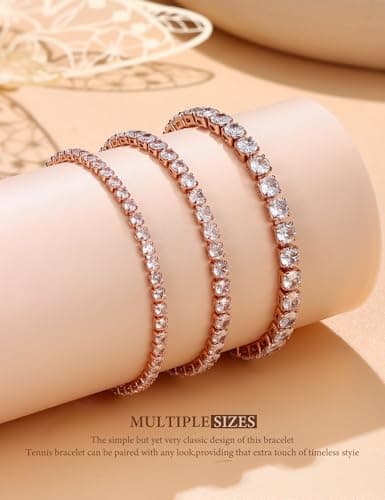 Bracelet Adramata Femme Brillant Tennis Chaîne Réglable 3/4/5MM Argent Or Recyclé Standard 100