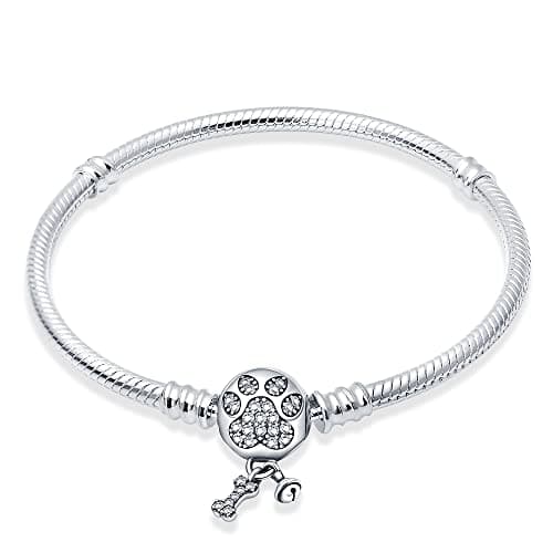 Bracelet Pandora Femme Charmes Coeur Ortie Argent 925 Cadeau Noël Anniversaire Mères — CMB085
