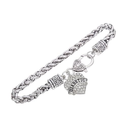 GALPADA Bijou Coeur Strass 5 Pièces Amitié Bracelet Couple Décoratif Charme Couleur Délicat — argentx4pcs