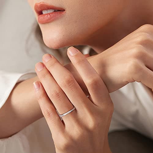 Bague Adramata Femme Argent 925 Zircone Cubique, Bijou Fiançailles Mariage Anniversaire 49-61.5 Recycled 100 Standard