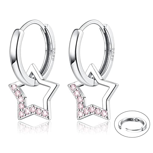 Adramata Boucles d'Oreilles Pendantes en Étoile Argent Sterling 925 Femme Recycled  
Adramata Boucles d'Oreilles Créoles — Rose
