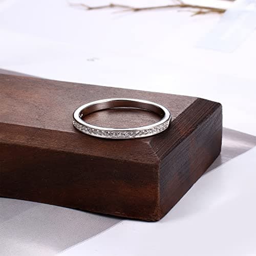 Bague Adramata Femme Argent 925 Zircone Cubique, Bijou Fiançailles Mariage Anniversaire 49-61.5 Recycled 100 Standard