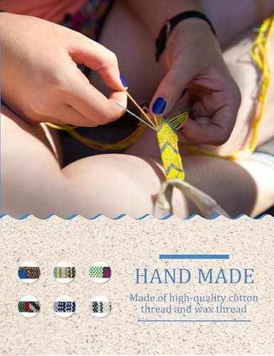 Adramata 24 Pièces Bracelets Fantaisie pour Femme Épingle des Trendsetters Plage Océan Boho Vibes Bracelets Réglables Fa