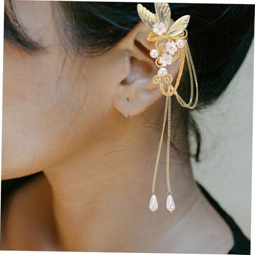iplusmile Élégantes Boucles d'oreilles Ailes Longues Avec Franges Dorées pour Femmes Confortables et Idéales Pour Fêtes