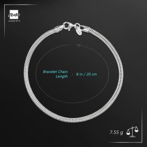 Amberta Bijou Bracelet à Breloques en Or Fleuri pour Femme 925 Sterling