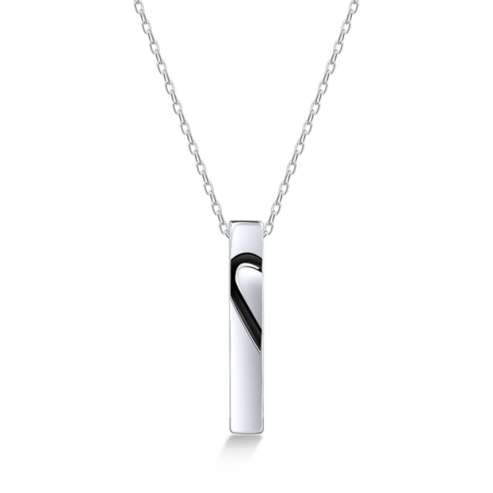 Collier ethnique en argent 925 pour femme, idée cadeau Fête des Mères - Skcess Collier cœur casse-tête amitié