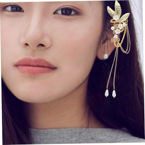 COLLBATH Boucles Oreilles Pendantes Femmes 2 Pièces Clips sans Perçage Cadeau Original pour Fêtes et Mariages Décorative