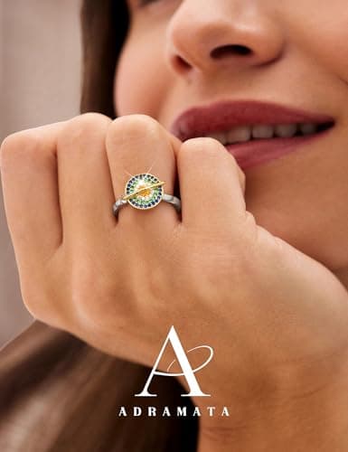 Adramata Anti Stress Bagues pour Femme Ajustement Pierre de Lune Réglable Ouverts Anti Anxiété venta américaine