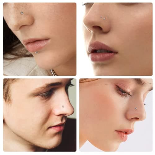 Titane Percing Au Nez Adramata G23 Homme Femme, Anneaux Nez 1,5 mm 2 mm 3 mm Piercing Bijoux Recyclés Standard