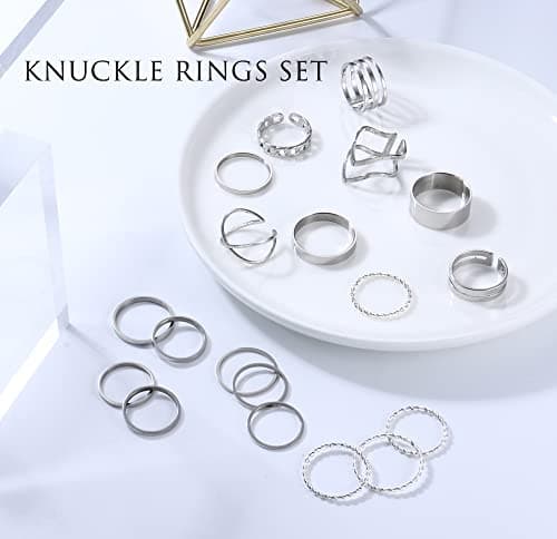 Bague femme en acier inoxydable régulière et empilable Adramata