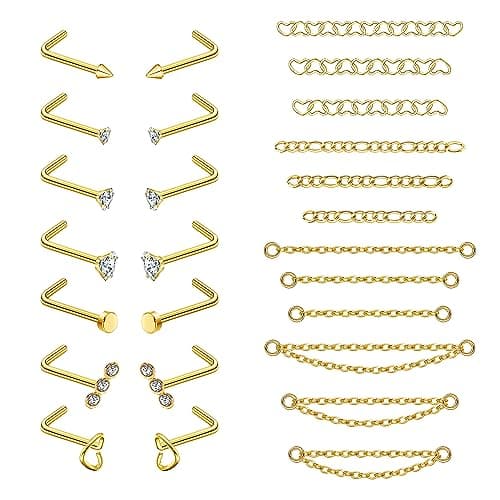 Nez de piercimg Adramataacier chirurgicalpour double piercing FemmesHommes