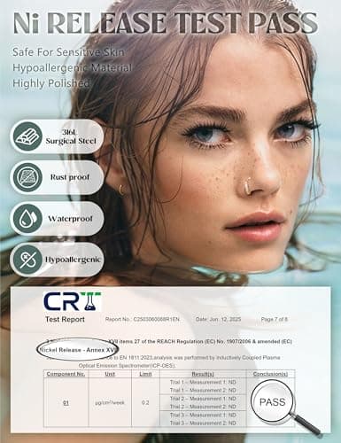 Diamday hypoallergénique piercing nez 20G 18G helix tragus conch septum anneaux Or argentجهاديل