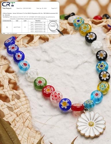 Collier de perles colorées Adramata pour femmes et filles - Boho Summer Accessories Recycled Claim Standard 100