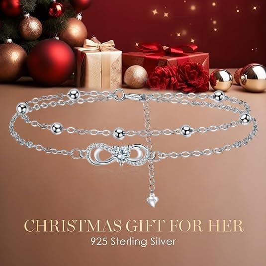 Bracelet Argent Sterling 925 Yinsen Femmes Reglable Cadeau Noël Anniversaire Fête des Mères Maman