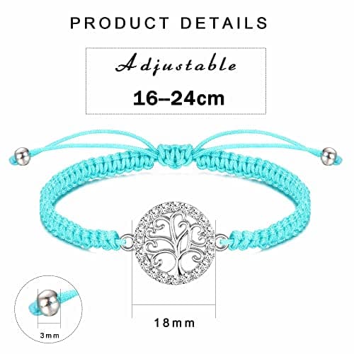 Adramata Infinity Arbre de Vie Bracelet d'Amitié Assorti pour Femmes - Réglable et Empilable | Maison Fait Main Recyclé
