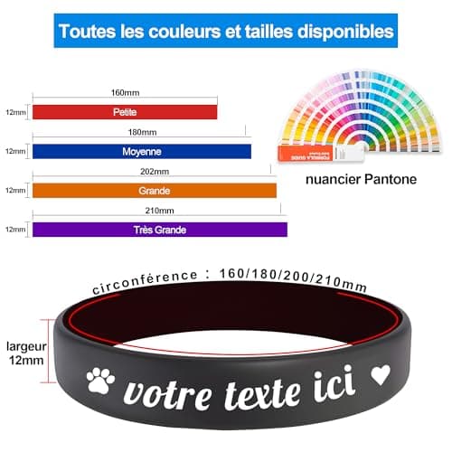 BEXOA Bracelets en Silicone Personnalisés 1 à 1000 – Caoutchouc Sur Mesure pour Campagnes de Sensibilisation et Cadeaux