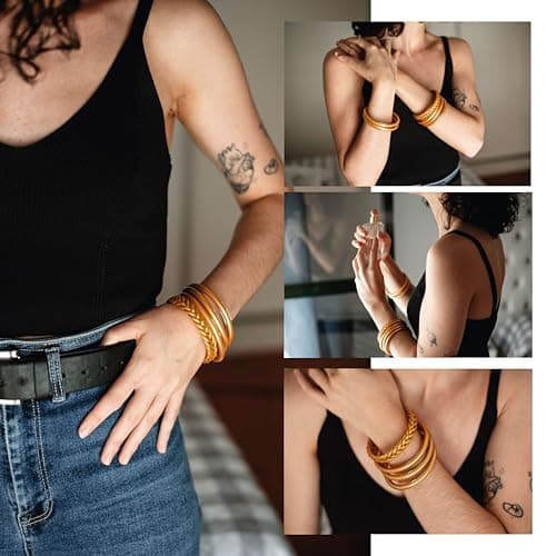 Bracelet femme SUAPOZ Or Argent Rose Cadeau Noël Femmes BijouxLot5StylePainDorBouddhisteTibétain(idee-cadeau-femme-origi
