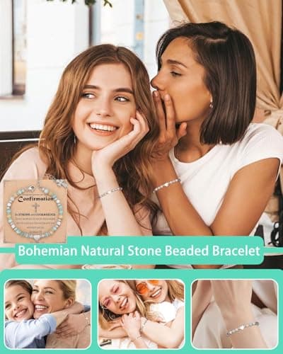 Bracelet en Pierre Naturelle Bohème Inoxydable pour Femme MOPZIJA