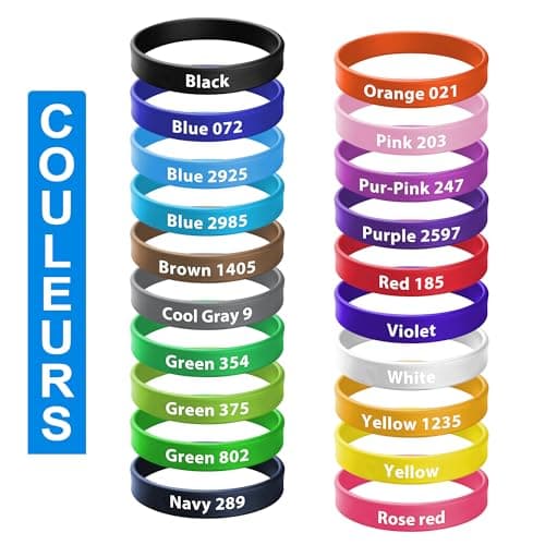 BEXOA Bracelets en Silicone Personnalisés 1 à 1000 – Caoutchouc Sur Mesure pour Campagnes de Sensibilisation et Cadeaux