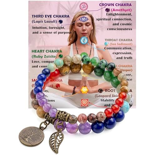 Parfum Bracelet Chakra En Pierre Naturelle - Bracelet Perles Naturelles Pour Femme - Ensemble De Deux Bracelets Avec Acc