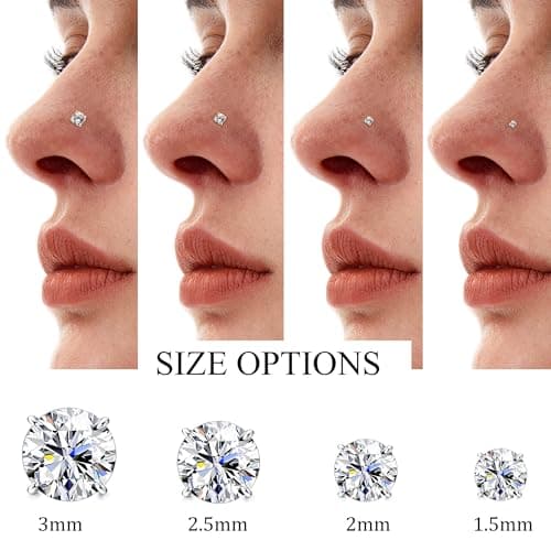 Adramata Piercing de Nez en Acier Chirurgical Rempli d'Or 14 Carats pour Oreilles et Nez - 16 Pièces - Perforation de Ne