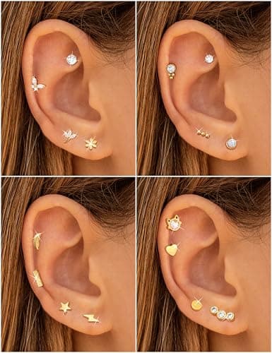 Adramata Bijoux Acier Inoxydable Motif Papillon Femmes Piercing Oreille Tragus Cartilage Helixleur Standard 100