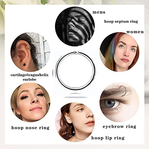 Adramata Piercing Bijoux Acier Inoxydable pour Nez et Oreille Élégant Accessoire de Mode Recyclé Größe Standard