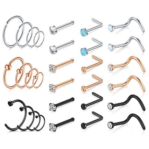Mayhoop Ann.ManyToManyField("app.models.YourModel", symmetrical=False)gles Studs en Acier Inoxydable 20Gavec CZ en Forme — 30pièces-argent/or rose/noir