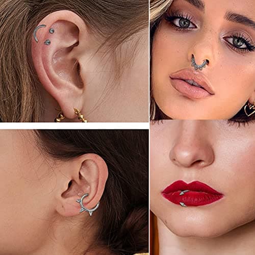 Adramata Septum Piercings 16G 8MM Bijoux, Hommes et Femmespour Accessoires Piercings, Écrous et Boucles d'OreillesRARÉFI