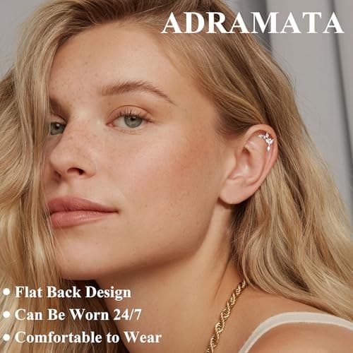Adramata Acier Inoxydable Piercing Femmes Conch Tragus Helix 16G Argent Hypoallergénique Recycled Standard 100