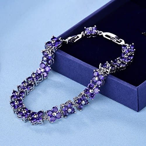 Bracelet Cristal Elément Carré Simple Plaqué Or Zircon Cubique pour Femme GULICX