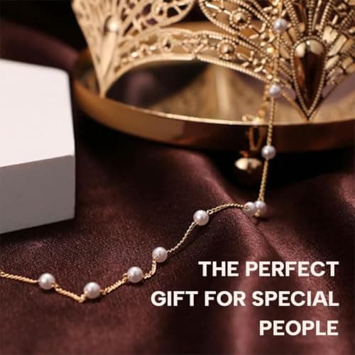 XUZOPIM Collier Or 14K Femme Collier Ras Du Cou Simple Perle Bijoux Cadeaux