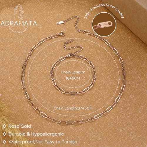 Colliers et bracelet acier inoxydable plaqué or 18k bijoux femme empilable recyclé