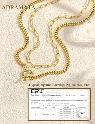 Colliers plaqué or 14K femme usetrendy fermoir toggle empiellables chaudrons cubains et paperclips hasNextSize
