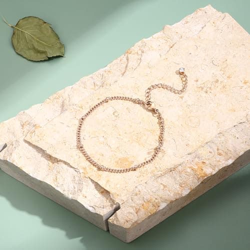 Adramata Platine Or 14K Réglable Empilable Chaîne Bracelet Femme Serpent Fantaisie Argent Or Rose Recyclé 7 Pièces Stand