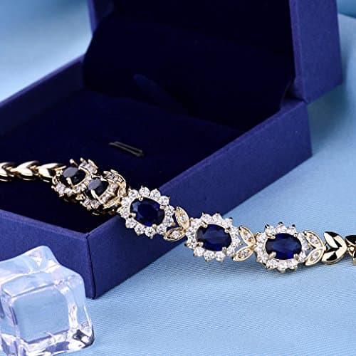 bracelet de princesse Diana femme or plaqué/cubique zircon faisant office de bijou aria 18k 0,5ct